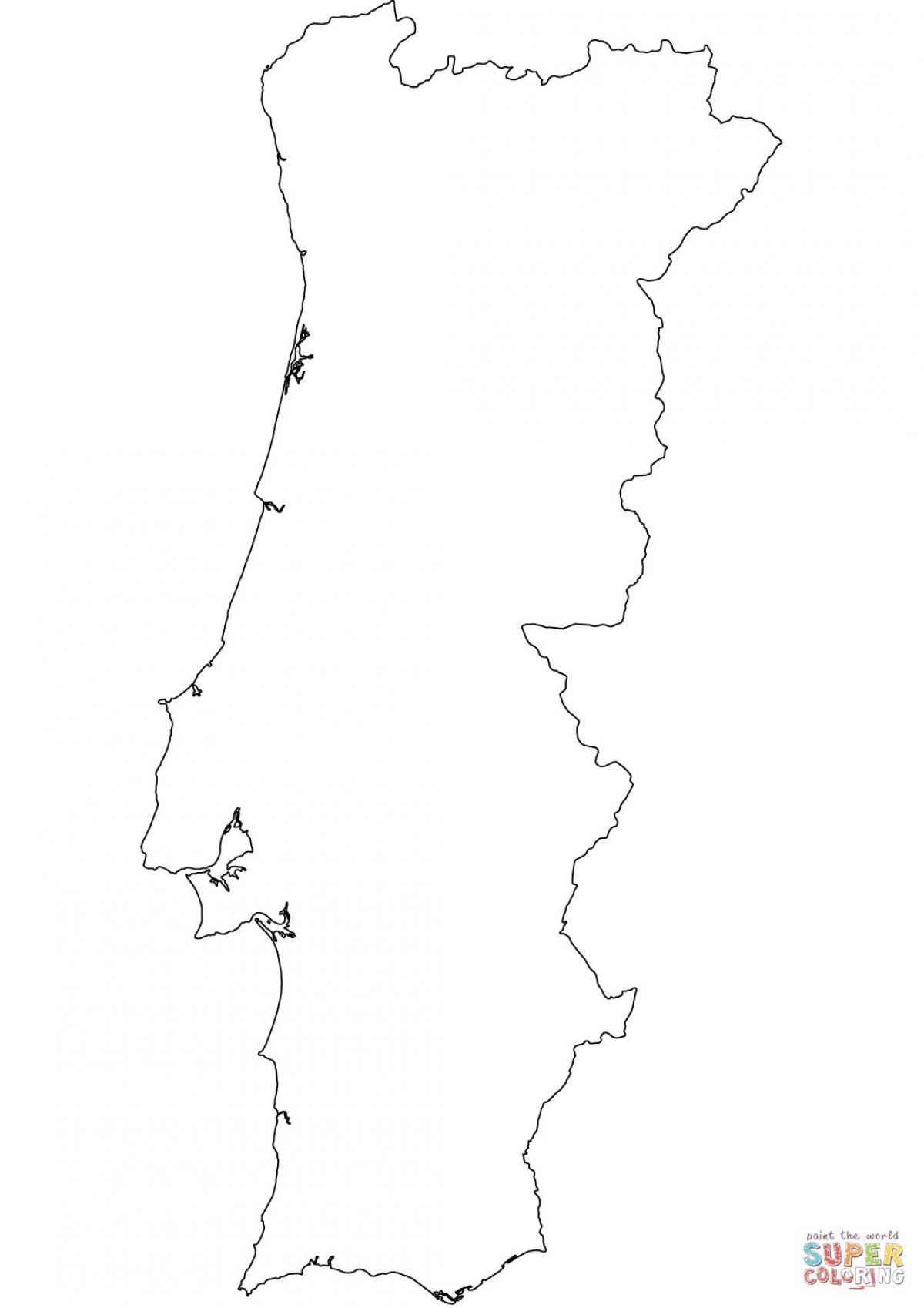 slepá mapa portugalska Portugalsko prázdné mapě   slepá mapa Portugalska (Jižní Evropa  slepá mapa portugalska