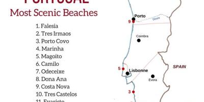 Portugalsko beach mapě