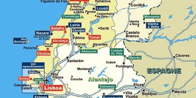 Portugalsko cestovní mapa