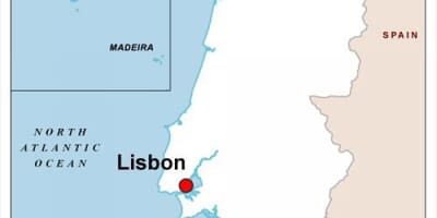 Město Portugalska mapě