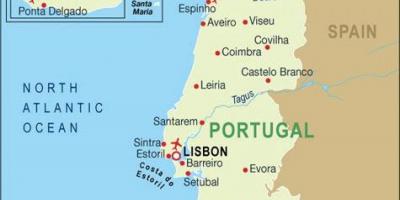 Mapa letišť v Portugalsku