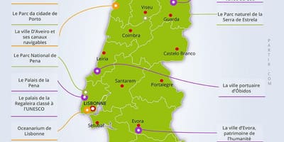 Portugalsko muzea mapě