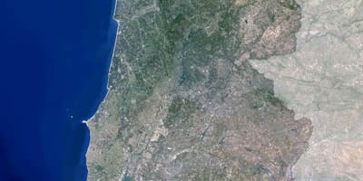 Mapa Portugalska satelitní
