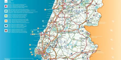 Mapa Portugalska střediska