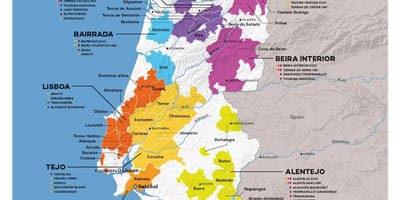 Víno mapa Portugalska