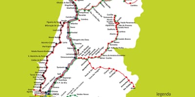 Vlak mapa Portugalska