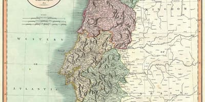 Mapa, stará, Portugalsko